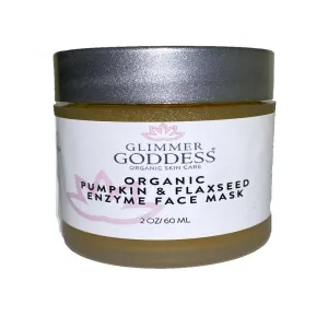 GLIMMER GODDESS Organic Face Mask to Nourish and Glow - Pumpkin and Flaxseed, 2 oz