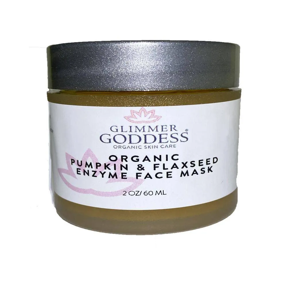 GLIMMER GODDESS Organic Face Mask to Nourish and Glow - Pumpkin and Flaxseed, 2 oz