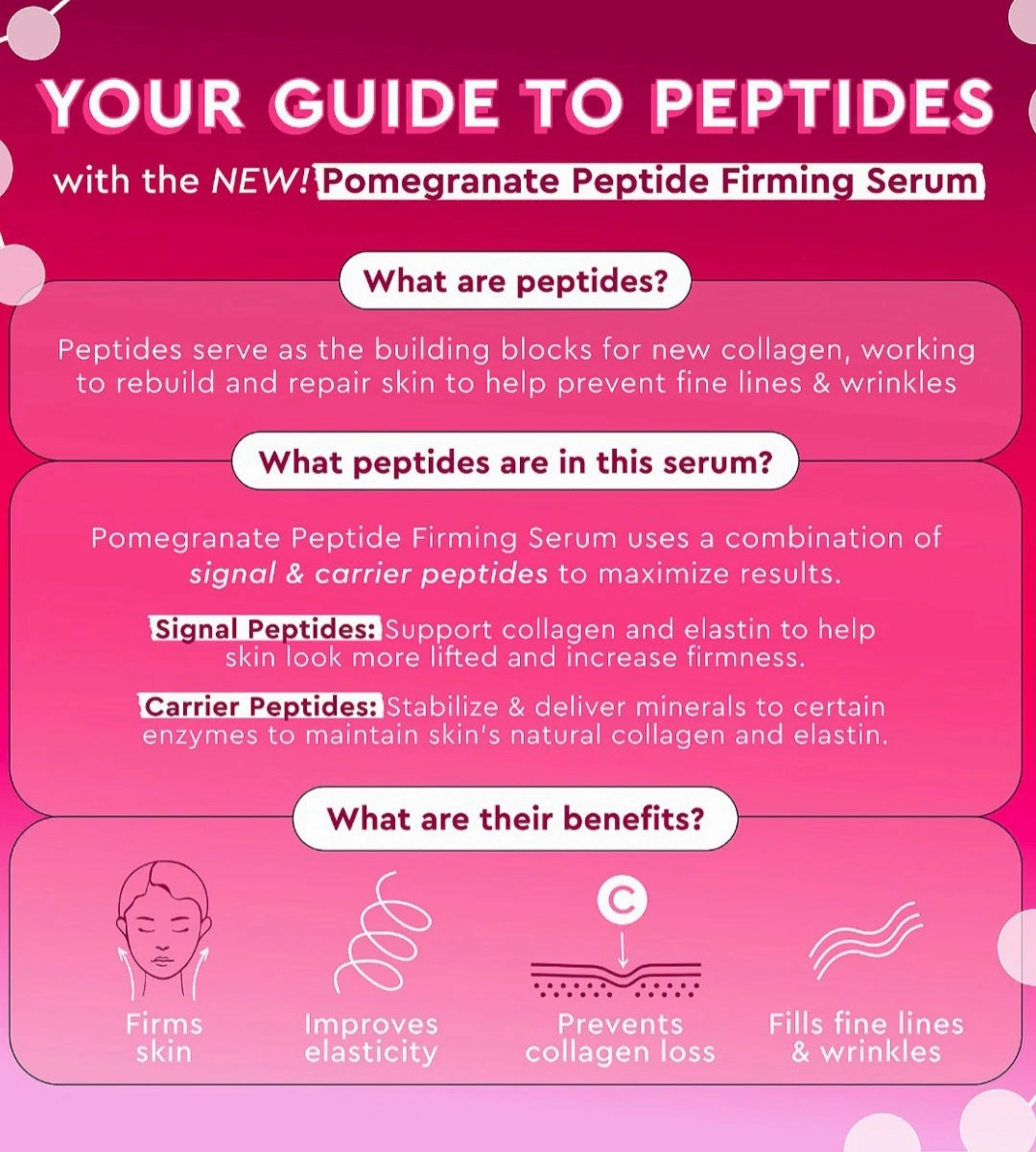 Glow Recipe
Pomegranate Peptide Firming Serum