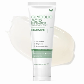 Glycolic Acid Face Wash: 10% AHA BHA Exfoliating Cleanser, Salicylic Acid & Aloe Vera for Free, 6 fl oz