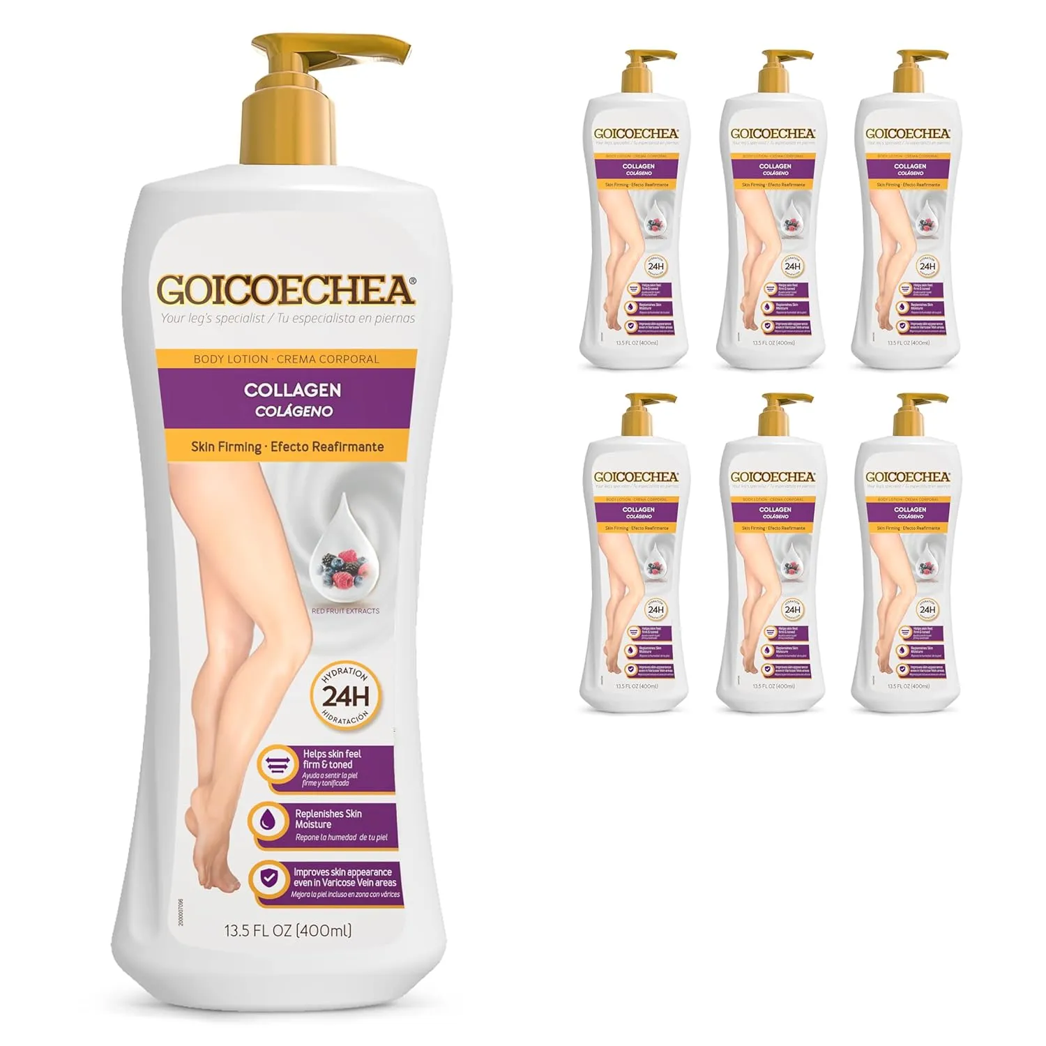 Goicoechea Lotion Skin Firming for Legs, Body, Arms, 13.5 oz., Pack of 6