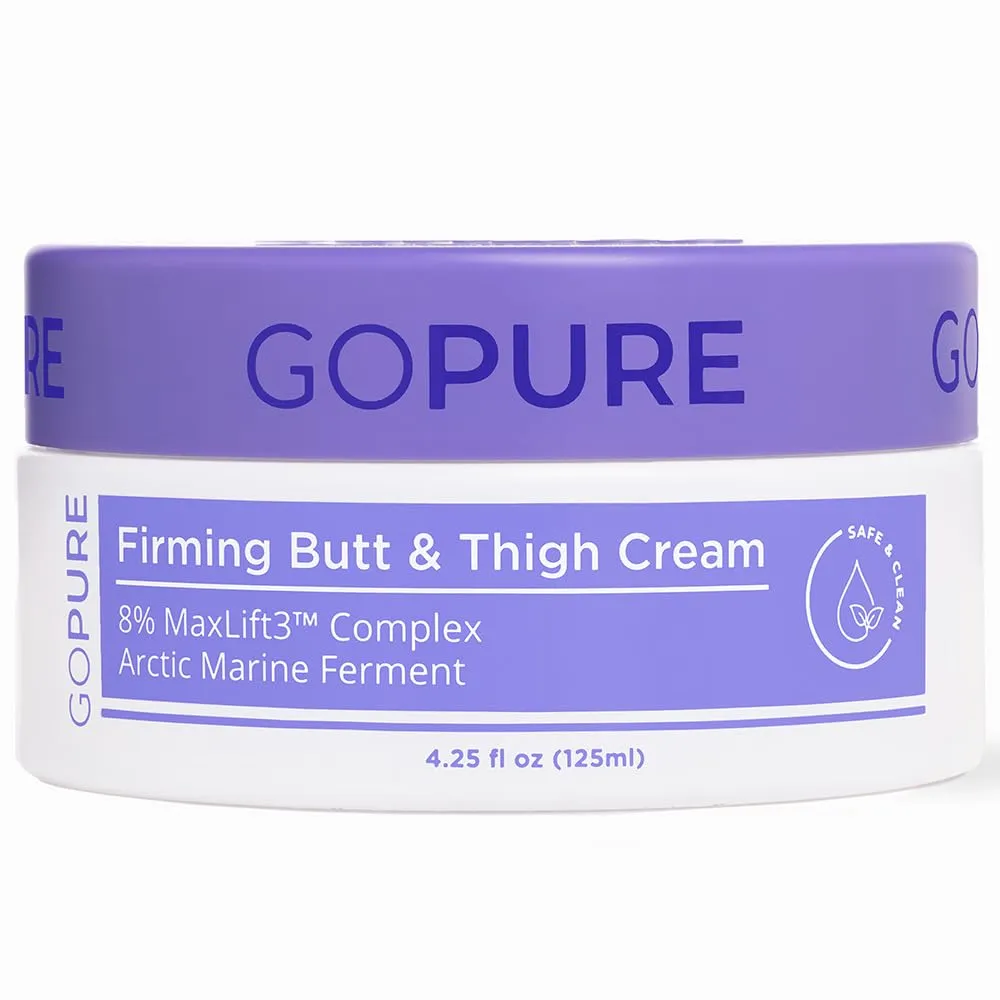 goPure Firming Butt & Thigh Cream – Smooths the look of dimpled texture, fades the look of stretch marks - Clinically Tested