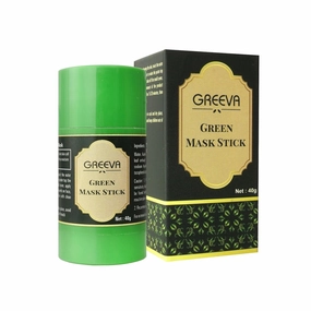 Green Tea Cleansing Mask Stick for Face | For Blackheads, Whiteheads & Oil Control | Purifying Solid Clay Detox Mud Mask | With Hyaluronic Acid & Green Tea (Pack of 1)