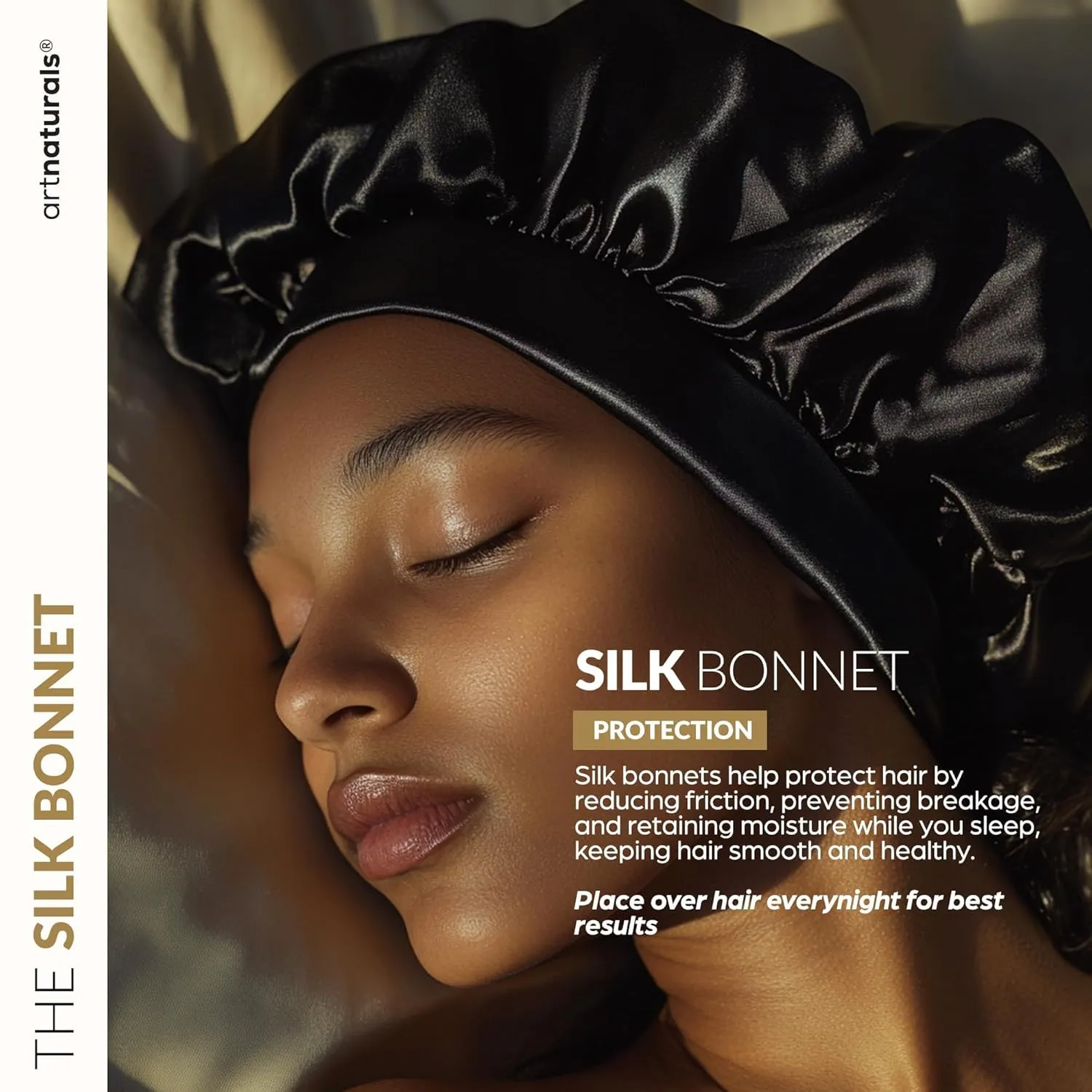 Hair Mask   Silk Bonnet for Sleeping Women Set - Deep Conditioner & Leave-In Conditioner for Dry, Damaged Hair - Argan Oil, Jojoba, Aloe & Keratin - Satin Bonnet for Sleeping, Repair & Hydrate (8 oz)
