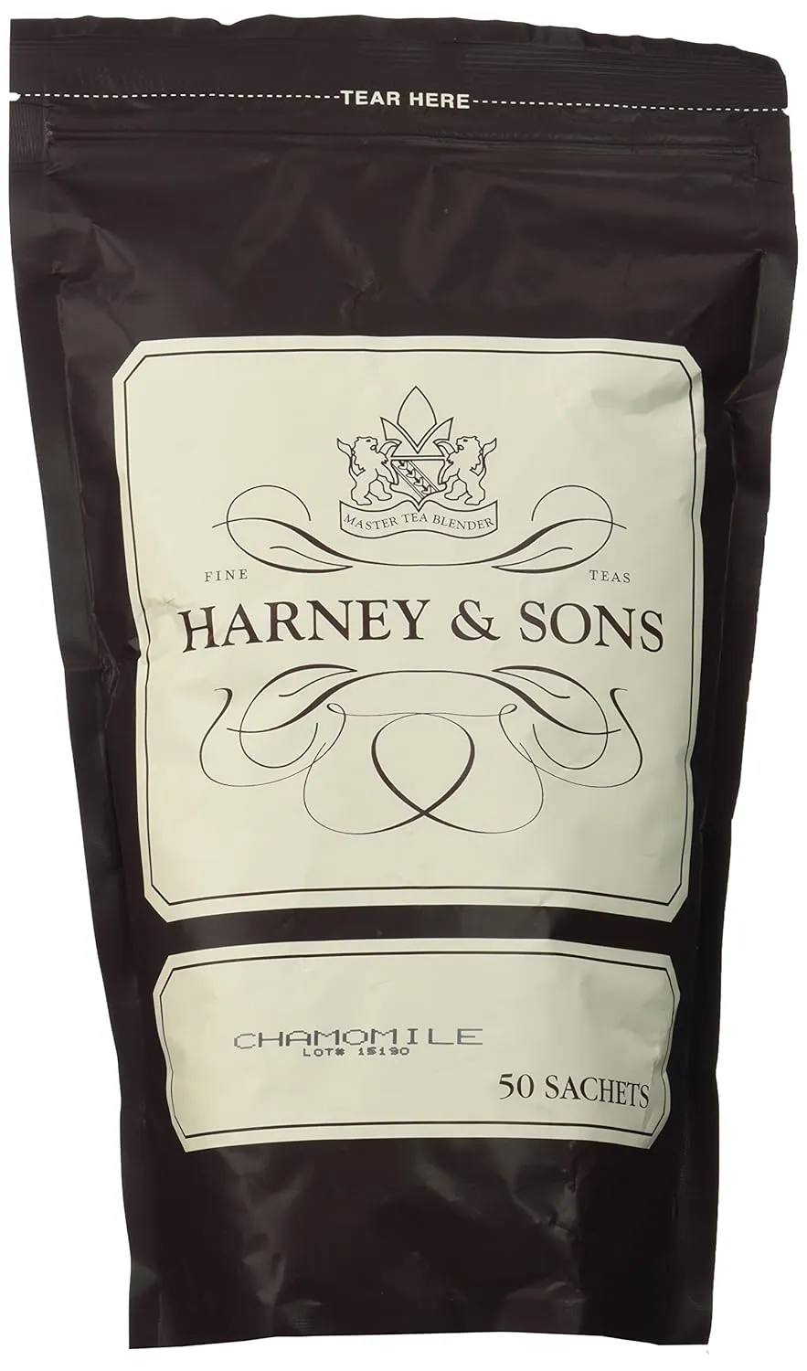 Harney & Sons Chamomile Caffeine-Free Premium Herbal Tea - Bag of 50 Sachets