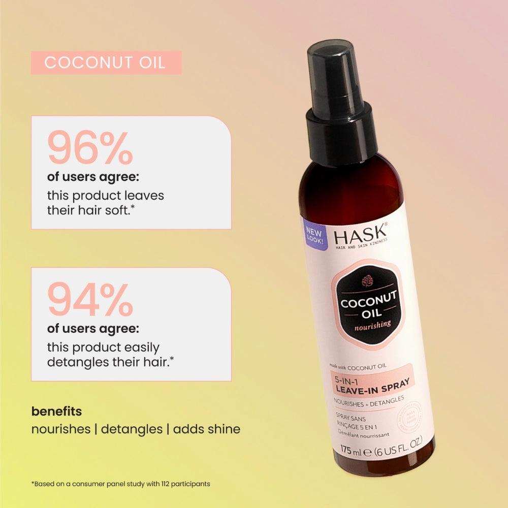 Hask Monoi Coconut Oil Nourishing 5-In-1 Leave-In Conditioning Spray 175ml