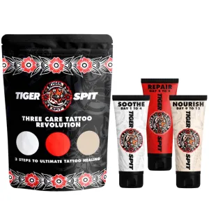 Healing Tattoo Aftercare Kit, Soothing Tattoo Cream, Repairing Tattoo Balm, Enhancing Tattoo Lotion, Heal Fresh Tattoos in 12 days & in 3 Steps