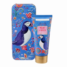 Heathcote & Ivory Merry & Wild Puffin Hand Cream Tin 3.4oz