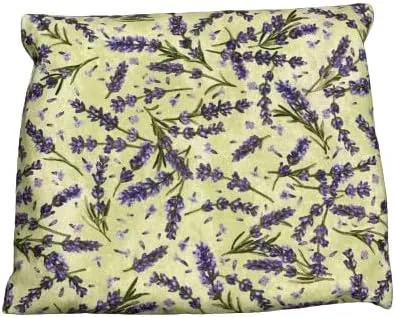 Heating Dream Pillow with Lavender and Rice (Light Green/Purple Stems)