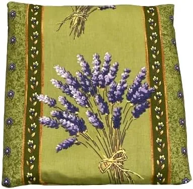 Heating Dream Pillow with Lavender and Rice (Light Green/Purple Stems)