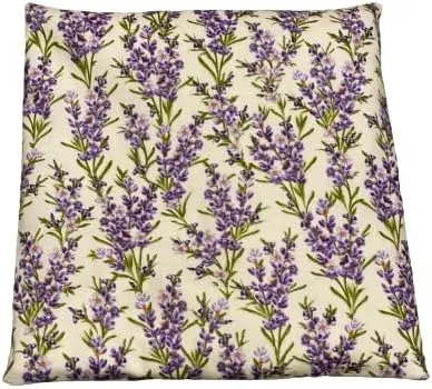 Heating Dream Pillow with Lavender and Rice (Light Green/Purple Stems)