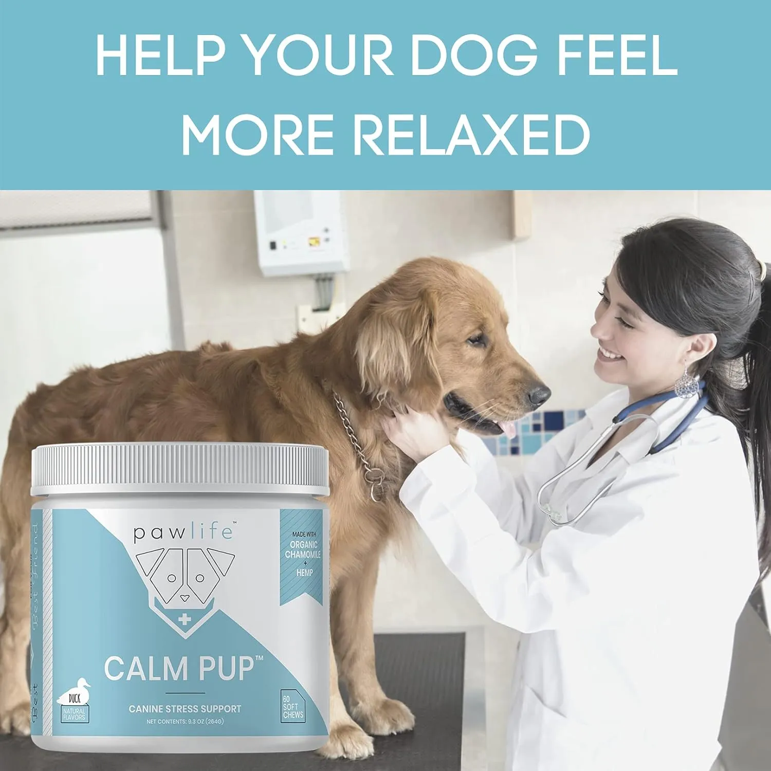 Hemp Calming Chews - Anxiety Relief & Joint Support Treats, 240 Calm Pup Dog Anxiety Relief, Oil Infused Bacon Flavor