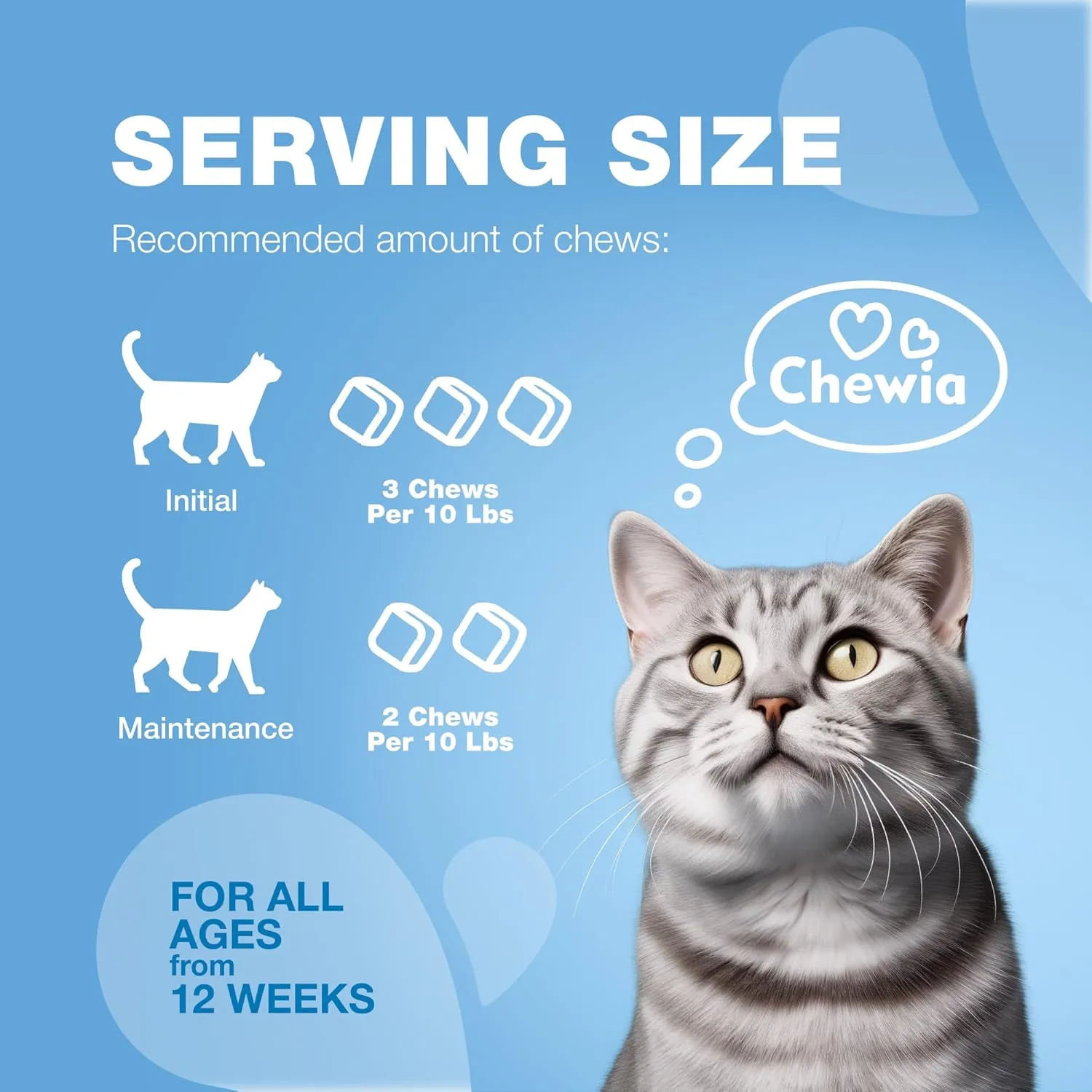 Hemp Cat Calming Treats - Probiotic Melatonin Soft Chews for Cat Anxiety Relief with Hemp Seed Oil - Calming Chews for Stress, Storms, Travel, Grooming, Separation Anxiety - Behavioural Support