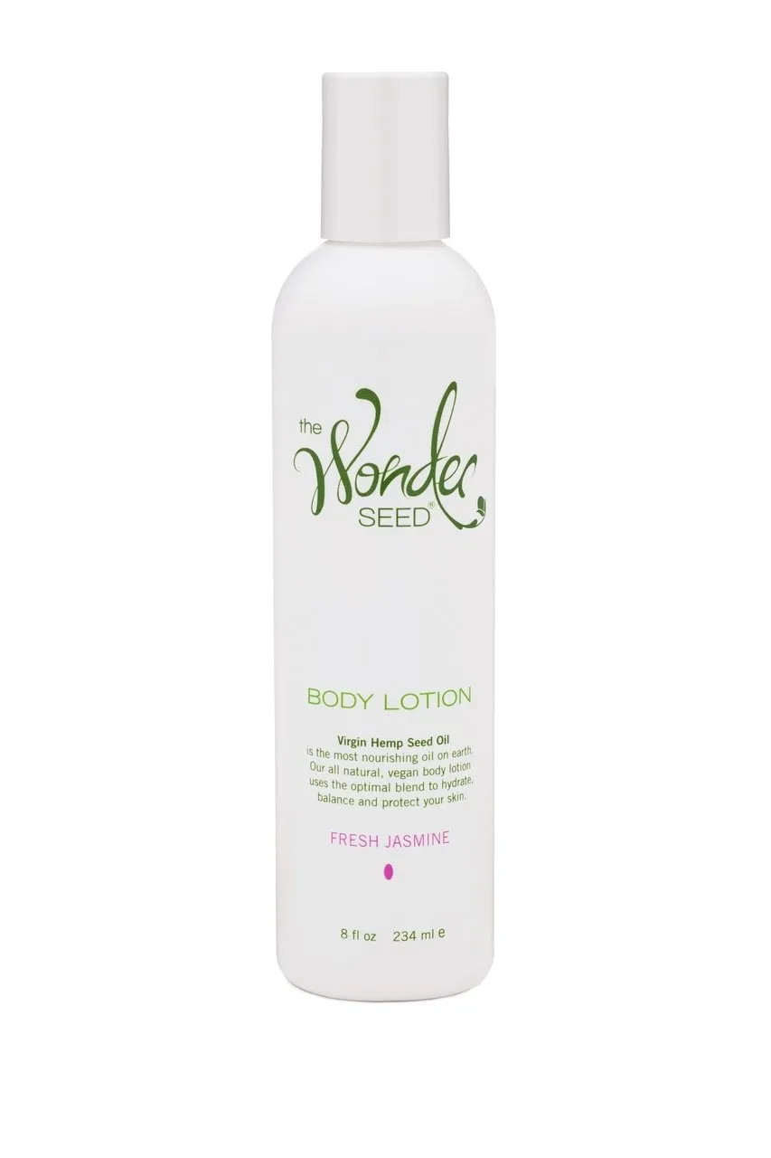 Hemp Oil Body Lotion for Women & Men - 100% Natural Organic Formula - Intensive Hydrating Action - Non Greasy Daily Moisturizer - Proudly Cruelty Free Beauty Products (Fresh Jasmine)