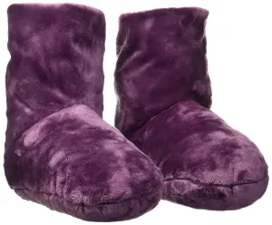 Herbal Concepts Women's Aromatherapy Comfort Booties - Plush Microwaveable, Freezable Hot/Cold Calming Spa Slippers Help Relieve Pain, Reduce Stress - Mauve Pink