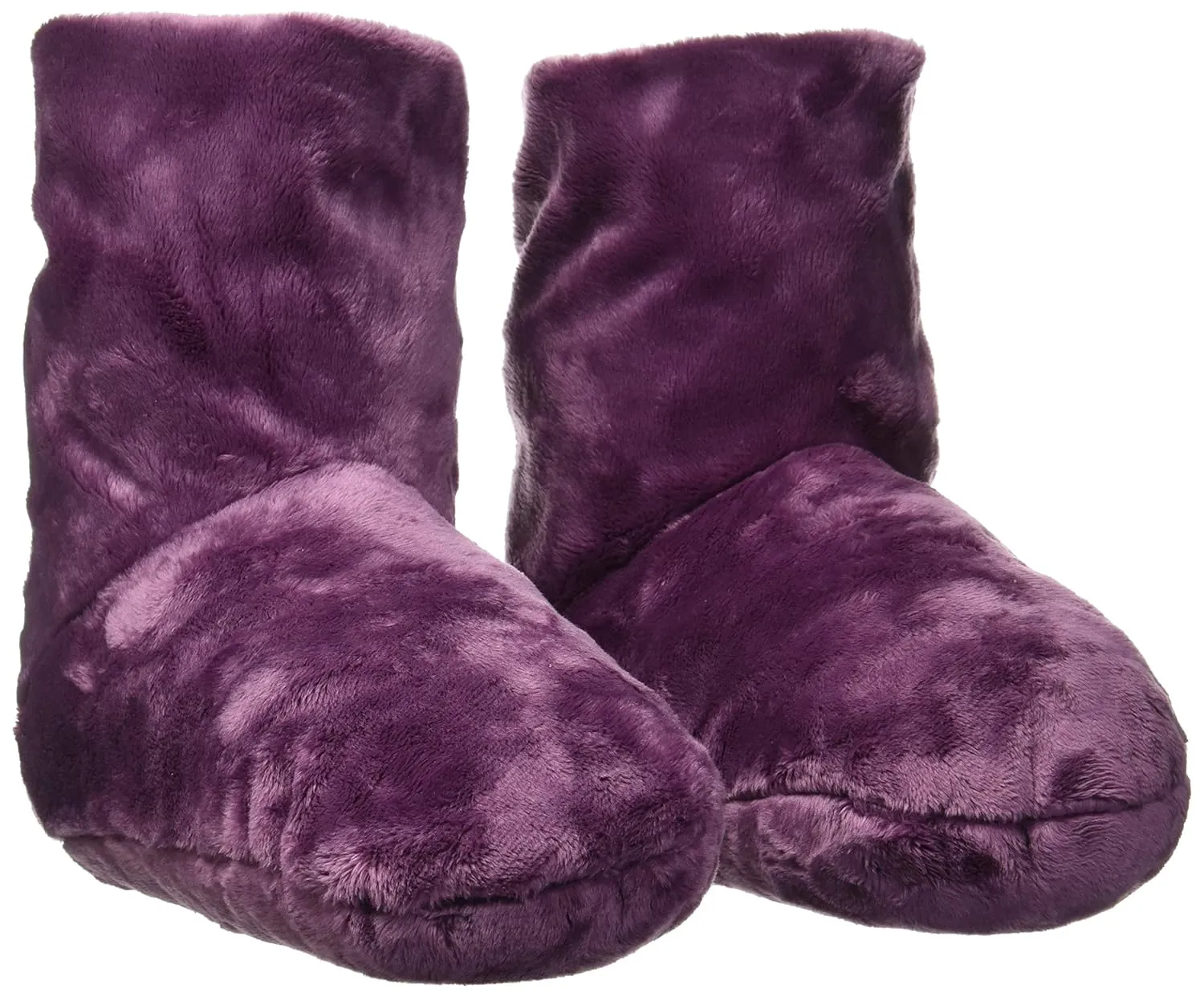 Herbal Concepts Women's Aromatherapy Comfort Booties - Plush Microwaveable, Freezable Hot/Cold Calming Spa Slippers Help Relieve Pain, Reduce Stress - Mauve Pink