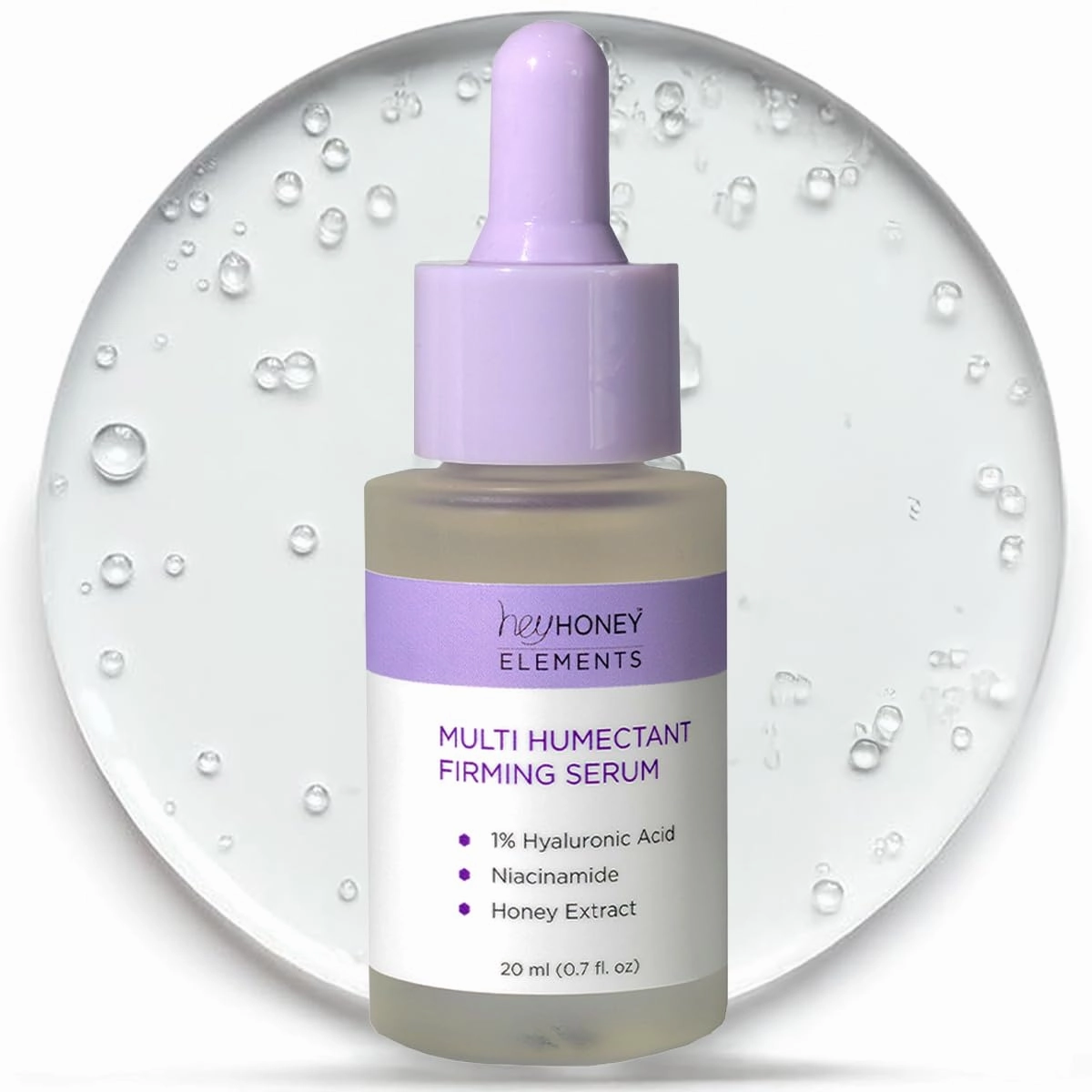 Hey Honey Skincare Multi Humectant Firming Serum, 1% Hyaluronic Acid, Lactic Acid and Honey Complex, Deep Hydration | 20 mL