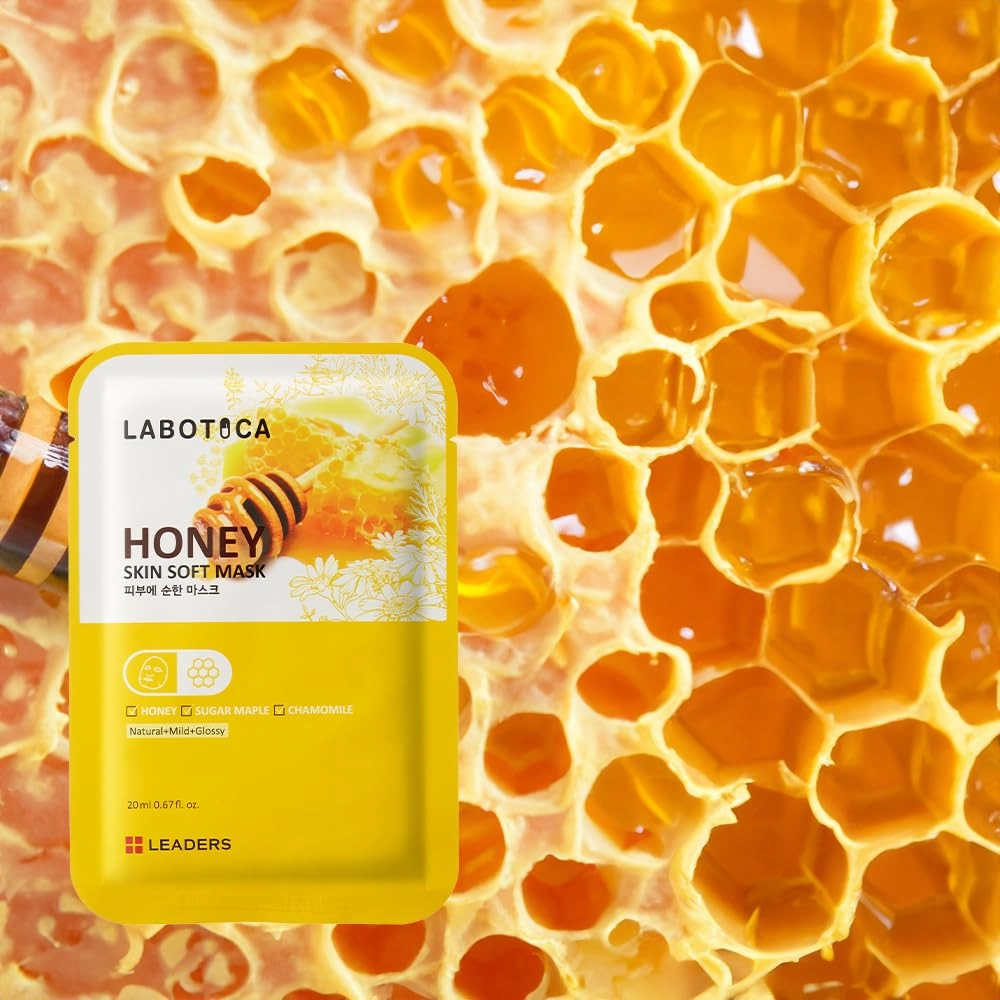 Honey Skin Soft Mask - Deep Hydration Elasticity Boost & Collagen Synthesis for Youthful Skin - Ideal for Dry Skin, Fine Lines, and Acne Care Korean Skincare (10 Sheets)