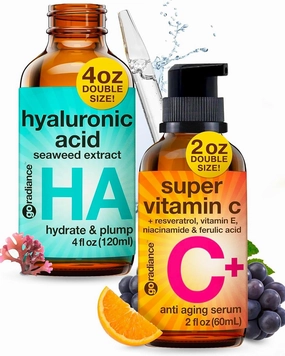 Hyaluronic Acid Serum 4OZ, Super Vitamin C Serum 2OZ