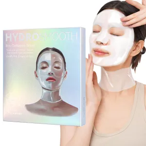 HYDROSMOOTH Bio-Collagen Overnight Mask for FACE   NECK, Glass Skin, Hydrating, Firming, Pore Minimizing, Elasticity Improvement, 50g x 4 pack