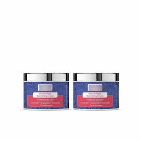 I.nten.se Night Nourishing Cream | Lavender, Grapeseed & Avocado Extracts | Paraben & SLS Free | Deep Hydration & Anti-Aging | Natural Care for All Skin Types |100g (Pack Of 2)