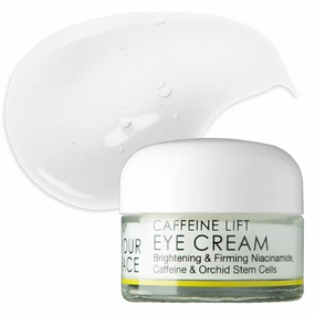 IN YOUR FACE Caffeine Lift Eye Cream Anti Aging - Caffeine Eye Cream for Dark Circles - Lightweight & Hydrating Formula with Niacinamide, Matcha, Vitamins A C D E & K - Vegan & Cruelty-Free