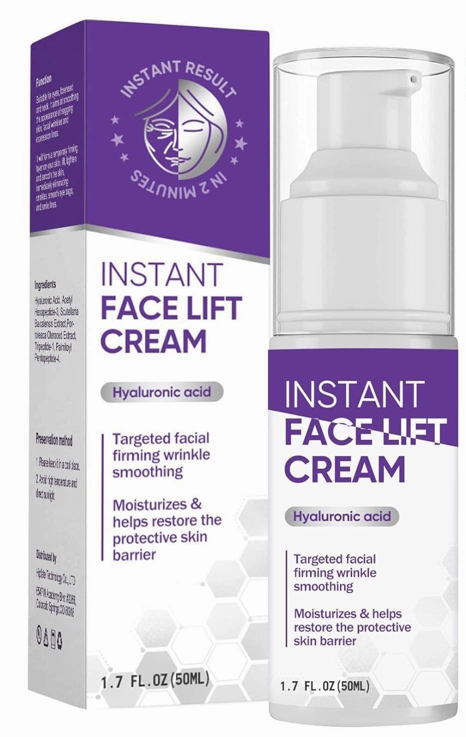 Instant Face Lift Cream, 50ml Skin Tightening Cream for Face, Good Instant Wrinkle Lift for Lines and Wrinkle