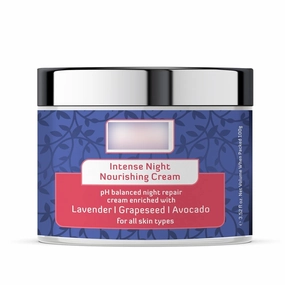 Intense Night Nourishing Cream | Lavender, Grapeseed & Avocado Extracts | Paraben & SLS Free | Deep Hydration & Anti-Aging | Natural Care for All Skin TypesI100g