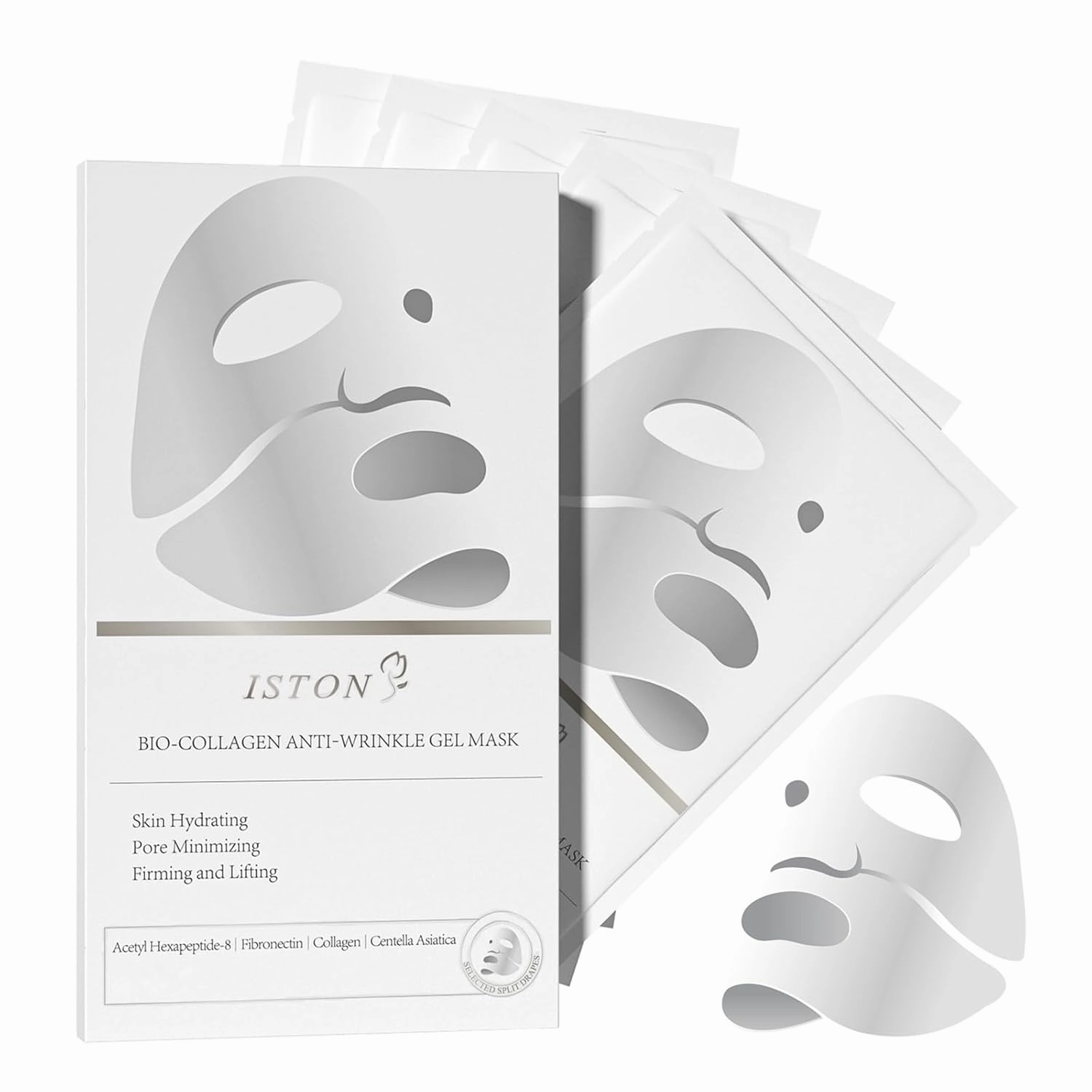 ISTON Bio-Collagen Real Deep Mask 5 EA - Skin Hydrating, Pore Minimizing, Firming and Lifting