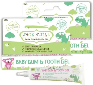 Jack N' Jill Baby Gum and Tooth Gel - Teething Relief for Babies, Gentle Formula with Chamomile and Calendula, No Added Sugars or Colors, Suitable for 4 Months and Up - 15 g (2 Pack)