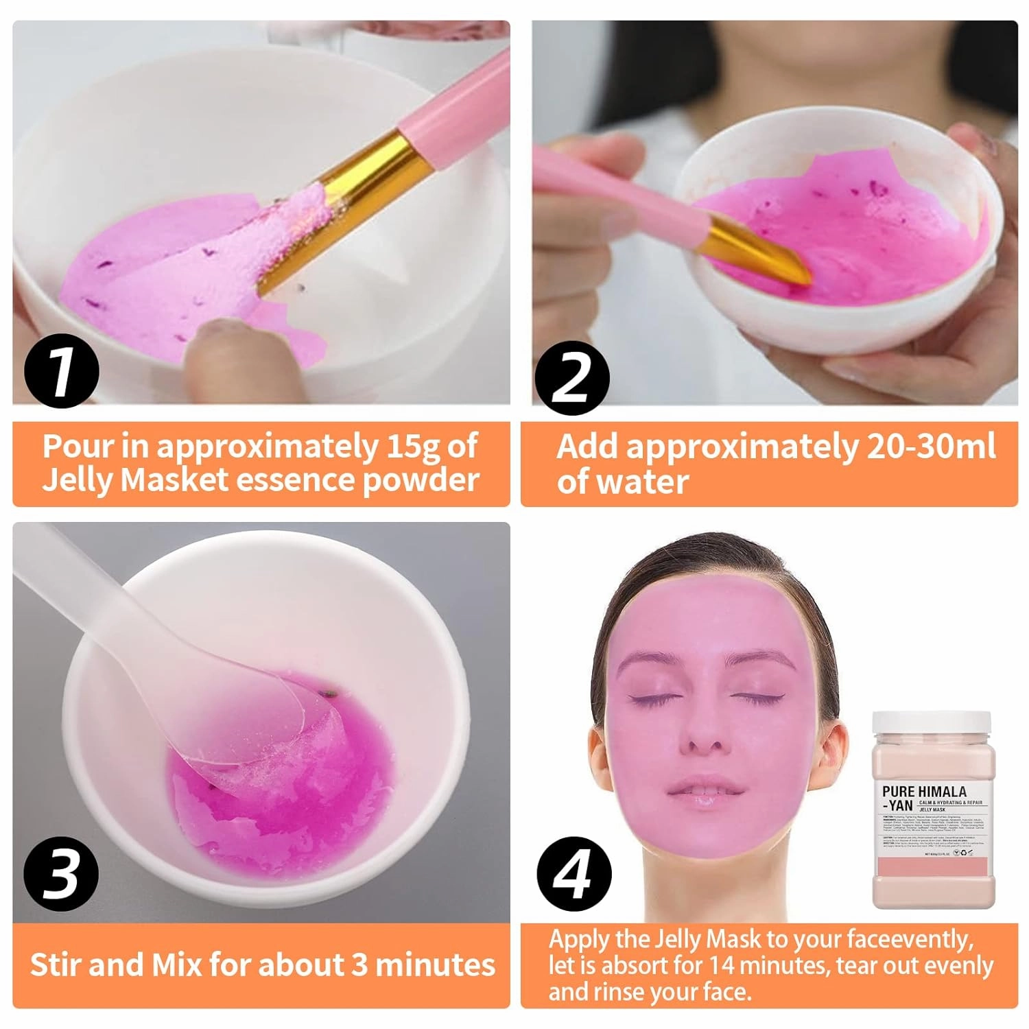 Jelly Mask For Facials, Vajacial Jelly Mask, Face Mask For Instant Hydration, Vegan Peel Off Face Mask, For Cleaning, Calming (Pure Himala Yan)
