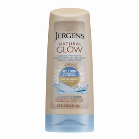 Jergens Natural Glow  FIRMING In-shower Self Tanner for Fair to Medium Skin Tones, Anti Cellulite Firming Body Lotion, Wet Skin Lotion for Gradual and Natural-Looking Fake Tan, 7.5 Ounce