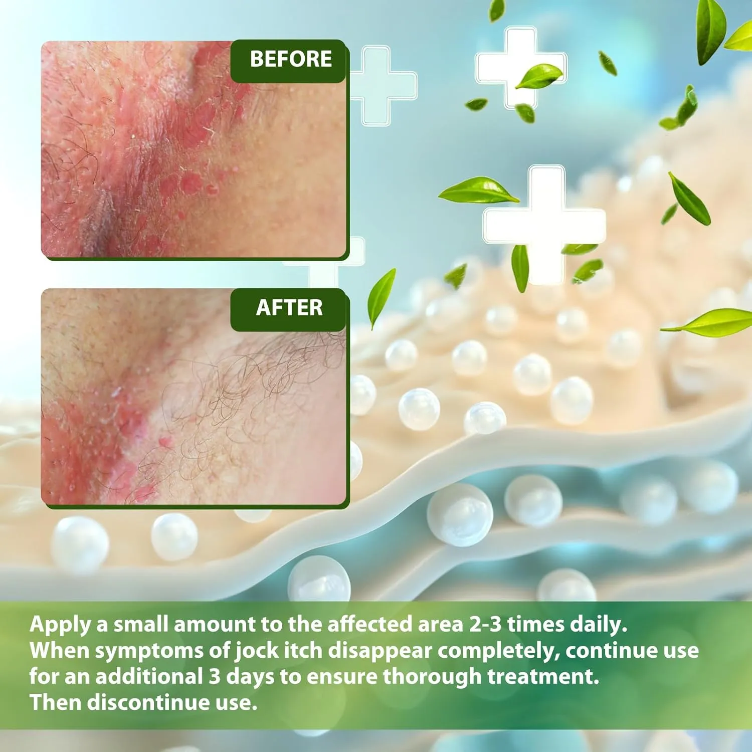 Jock Itch Cream: Natural Antifungal Cream Extra Strength Treatment for Men and Women – For Athletes Foot Jock Itch Ringworm – With Tea Tree Oil, Aloe Vera, Lavender, and Chamomile