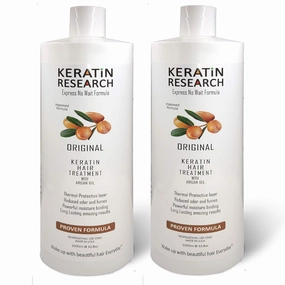 KERATIN RESEARCH Brazilian Keratin Blowout Straightening Smoothing Hair Treatment 2000ml 2 Liters Professional Complex Bottle Queratina Keratina Brasilera Tratamiento