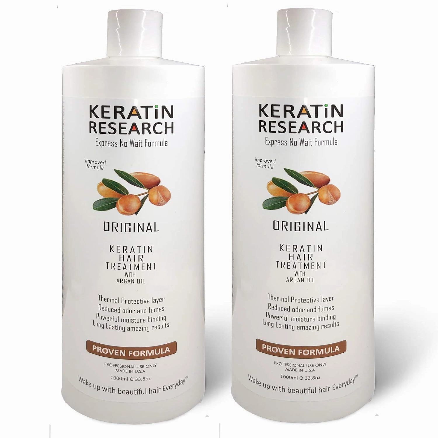 KERATIN RESEARCH Brazilian Keratin Blowout Straightening Smoothing Hair Treatment 2000ml 2 Liters Professional Complex Bottle Queratina Keratina Brasilera Tratamiento