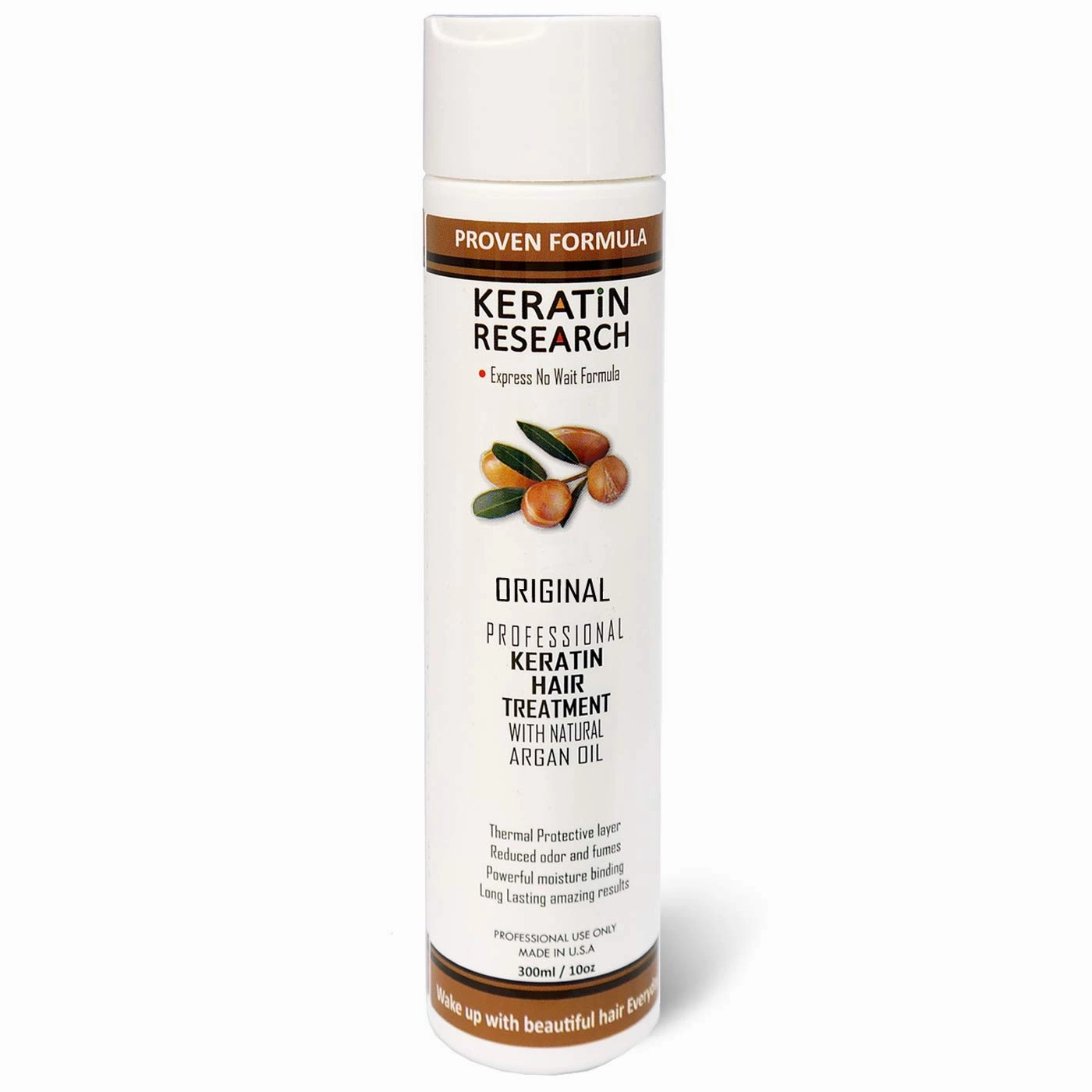 KERATIN RESEARCH Brazilian Keratin Hair Treatment Complex Blowout LONG Lasting Keratin Treatment with Argan Oil Straightening Smoothing Professional Results Keratina (10oz, 300ml)
