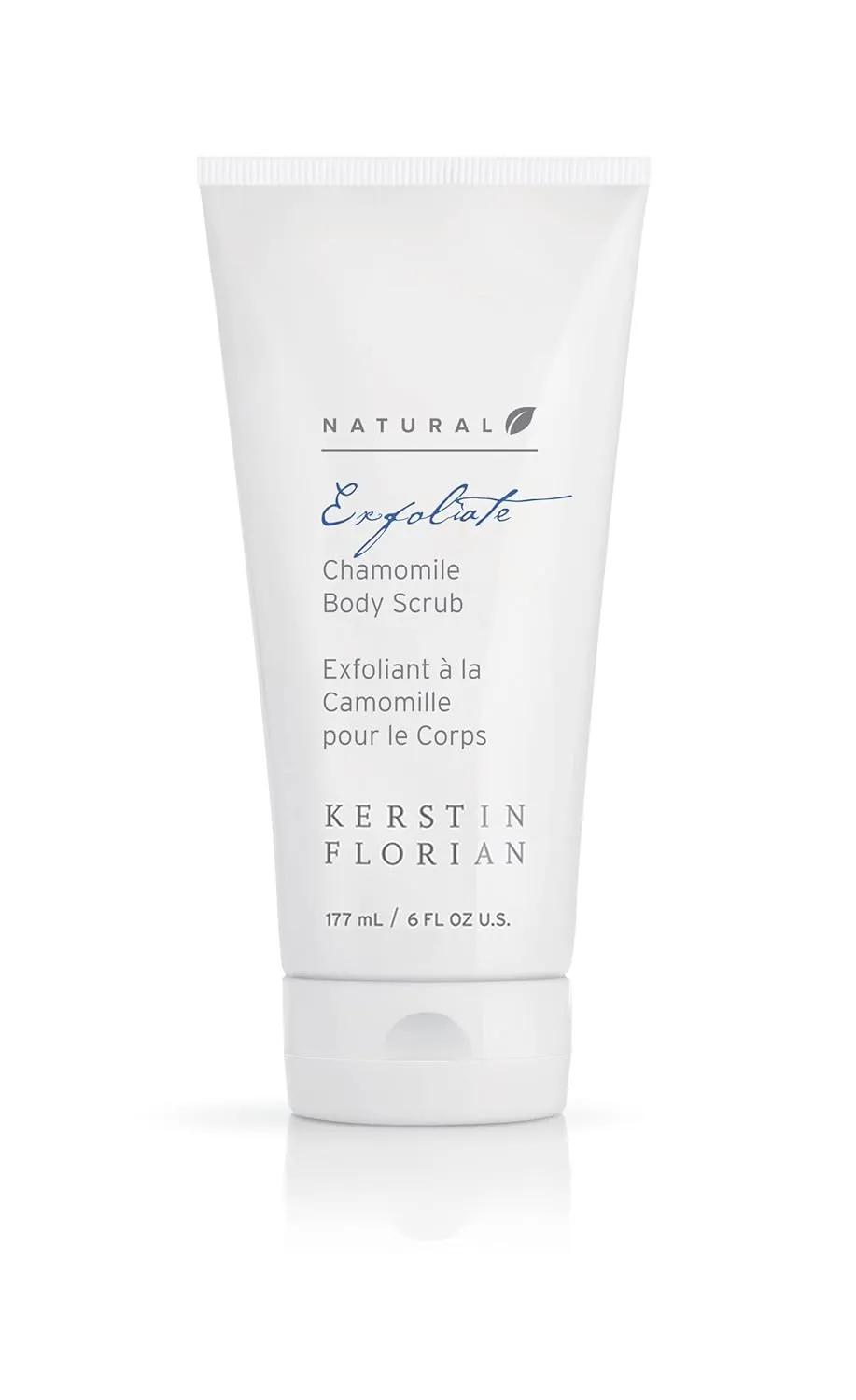 Kerstin Florian Natural Chamomile Body Scrub | Exfoliating Body Wash for Smooth Skin | Gentle Buffing Grains Reveal Skin's Natural Glow | Organic Bath and Shower Skincare | 6 fl oz
