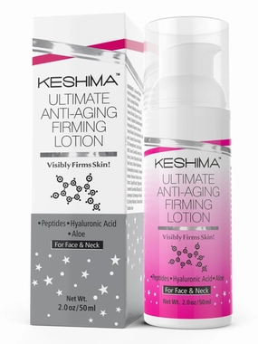 KESHIMA Face & Neck Firming Cream - Lotion Tightens Loose and Sagging Skin - Smooths Wrinkles and Fine Lines