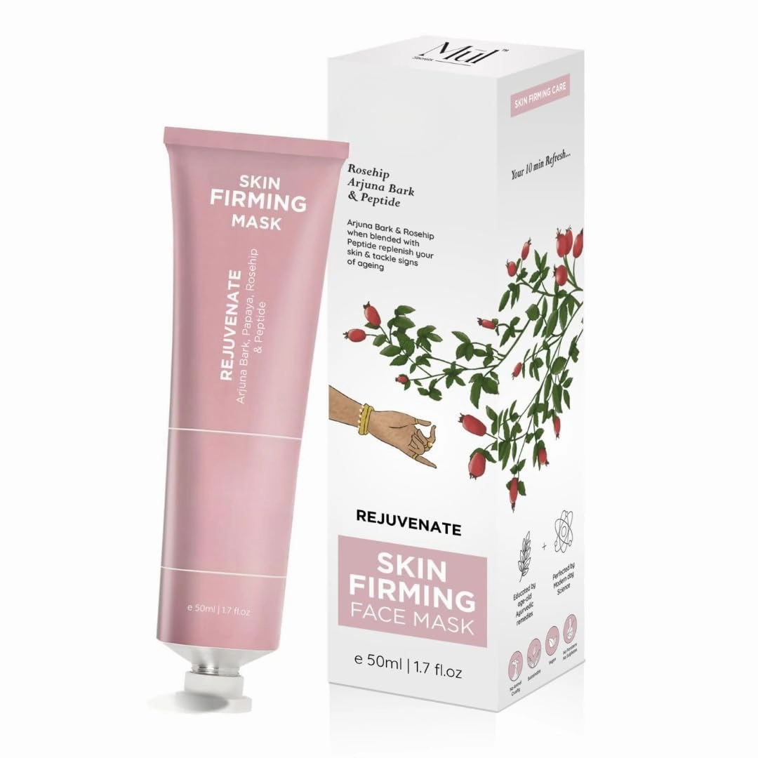 KH Secrets Wellness Rejuvenate Tightening SKIN Face Mask & Scrub 50 ml - Gel Mask with Peptides & Rosehip, For all Skin Types, Reduces Fine Lines & Wrinkles, Instant Glowing Plump Skin
