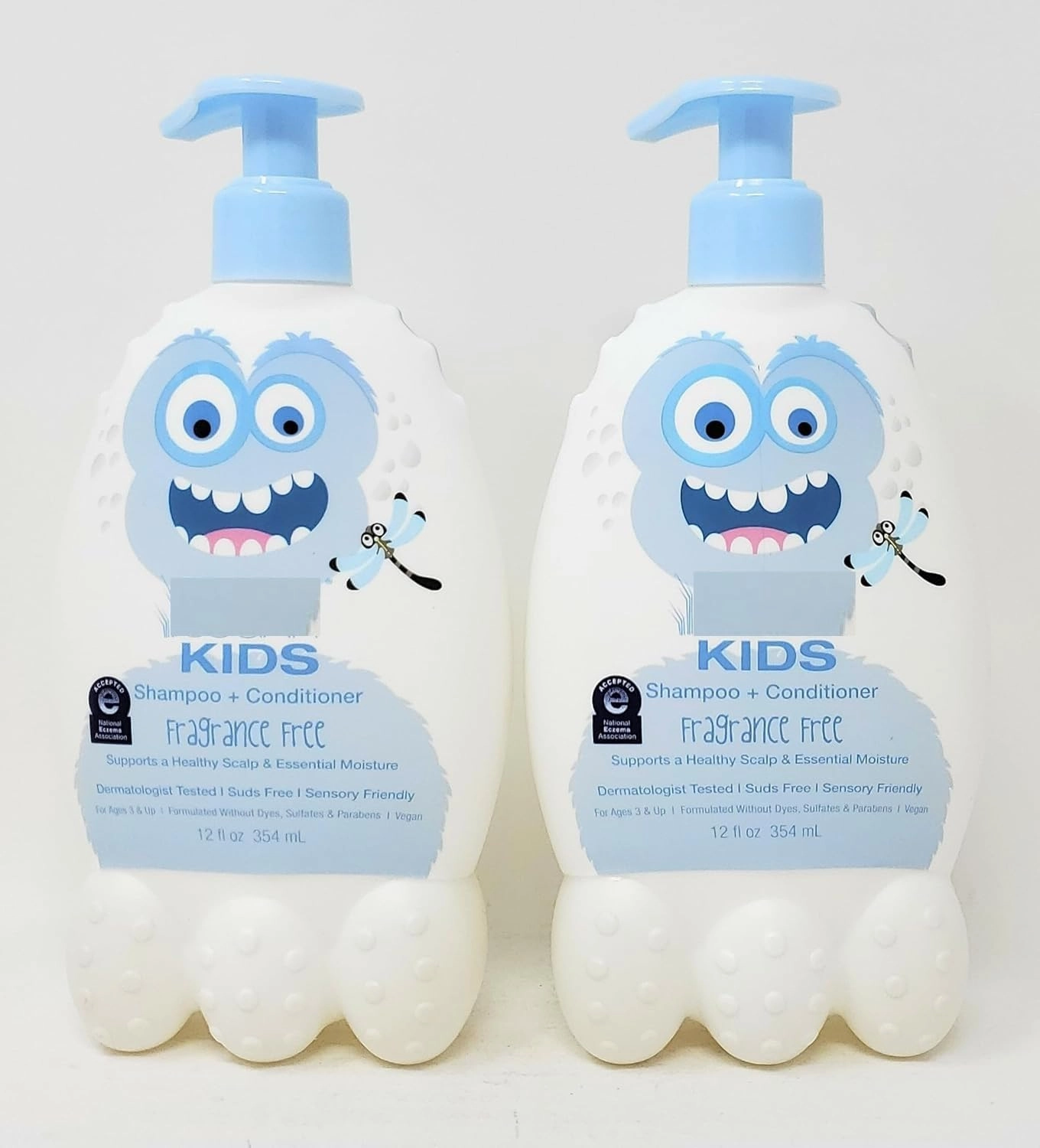 Kids 2-in-1 Sensitive, Fragrance-Free Shampoo and Conditioner, 12 fl oz/354 ml (Pack of 2)