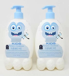 Kids 2-in-1 Sensitive, Fragrance-Free Shampoo and Conditioner, 12 fl oz/354 ml (Pack of 2)