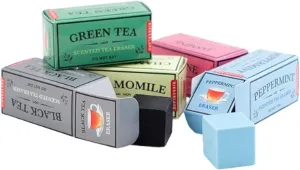 Kikkerland Tea Scented Erasers, Set of 5 (ER31)