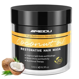 KINGMING Keratin Hair Mask, Keratin Hair Treatment 500ml Hair Mask for Dry Damaged Hair, Coconut Oil Deep Conditioning for All Hair (16.9 oz)