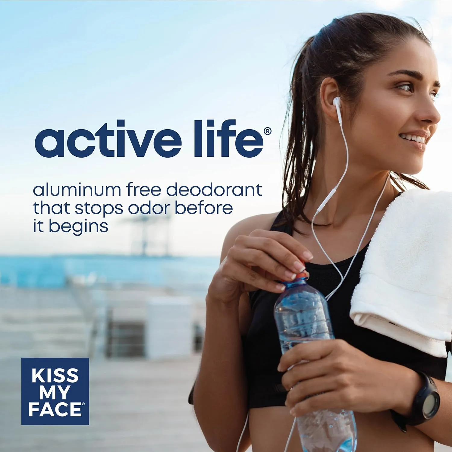 Kiss My Face Active Life Lavender Deodorant Stick, Unisex, 2.48 oz