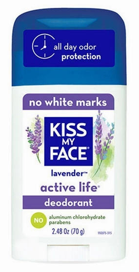 Kiss My Face Deodorant Stick Active Lavender 2.48 Ounce (73ml) (2 Pack)