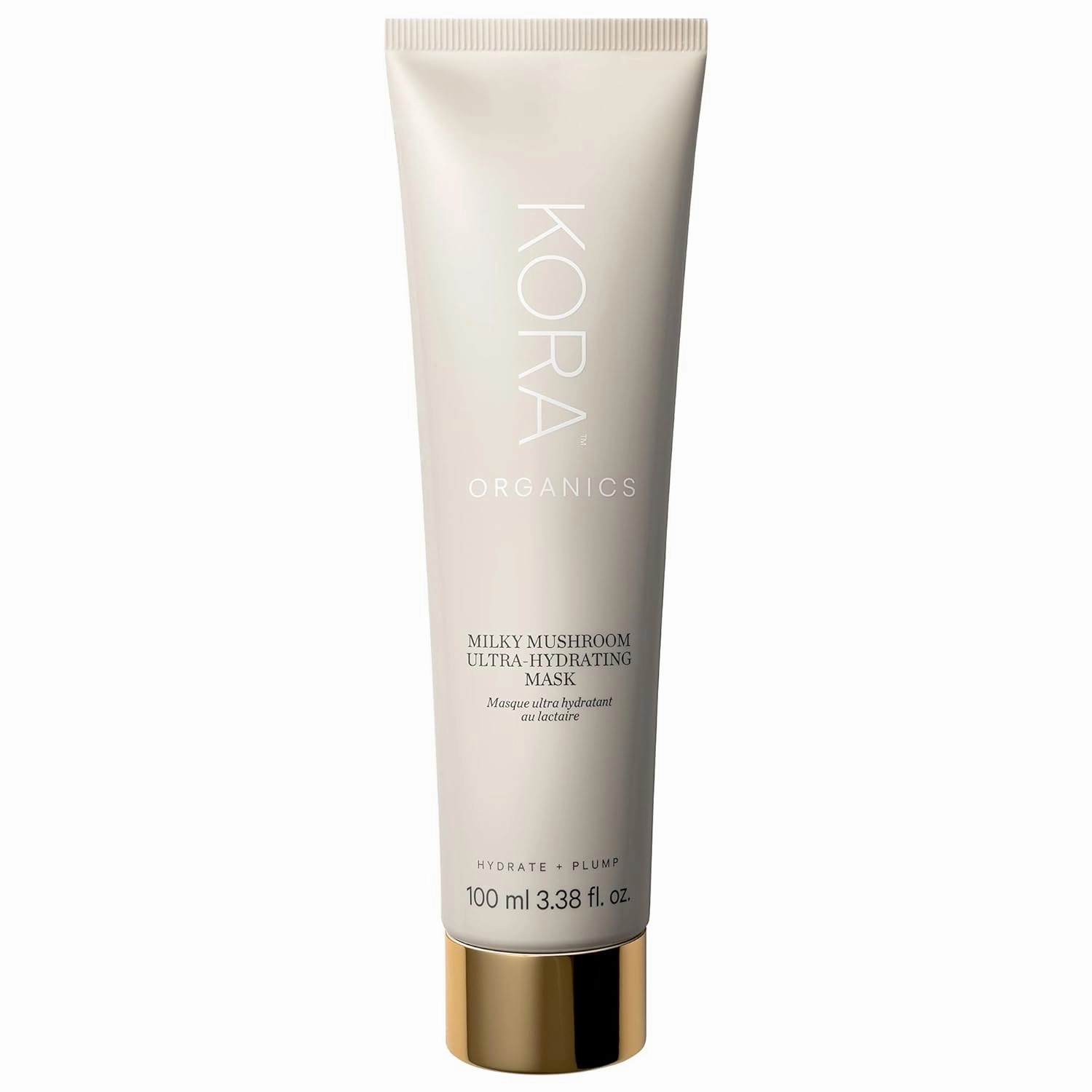 KORA Organics Milky Mushroom Ultra-Hydrating Mask, Overnight Face Mask with Hyaluronic Acid, Aloe & Coconut Milk, Certified Organic, Vegan Skincare, 3.38 fl oz