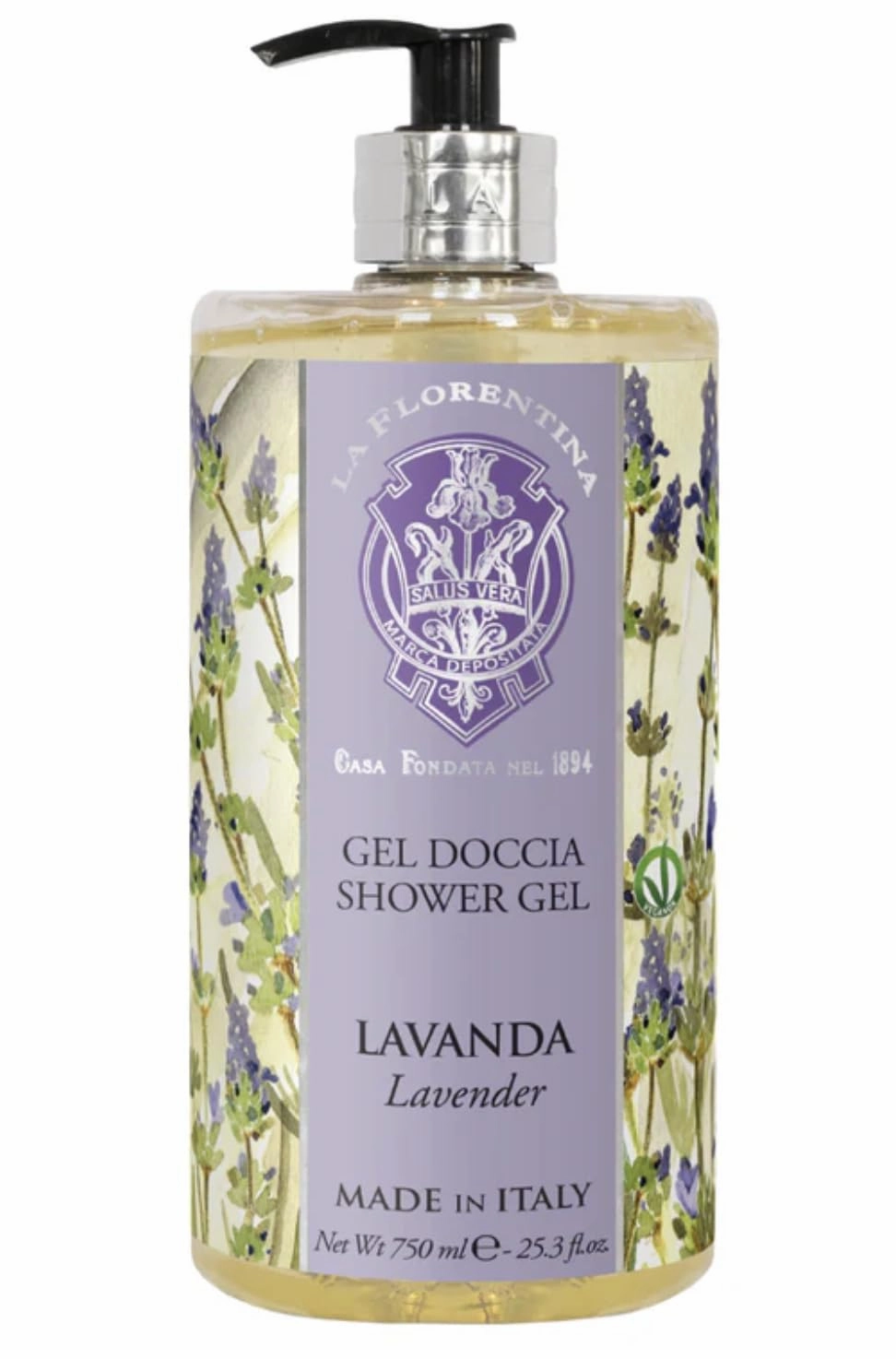 La Florentina's Lavender Shower Gel, 25.3 fl oz, Made in Italy