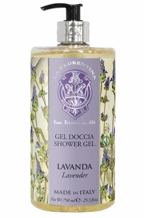 La Florentina's Lavender Shower Gel, 25.3 fl oz, Made in Italy