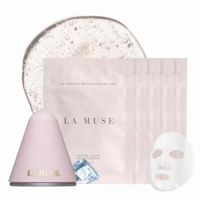 LA MUSE Cooling & Firming Skincare Duo | Revitalize & Lift with the Coconut Gel Mask(Bio Cellulose Mask) for Deep Hydration and Elasticity | Perfect Cooler for Soothing Relief, Pore Care, and Radiant