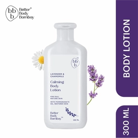 Lavender & Chamomile Calming Body Lotion (300ml) | Paraben & Phthalate Free | For Women & Men | Calms, Relaxes & Balances Dull & Mature Skin